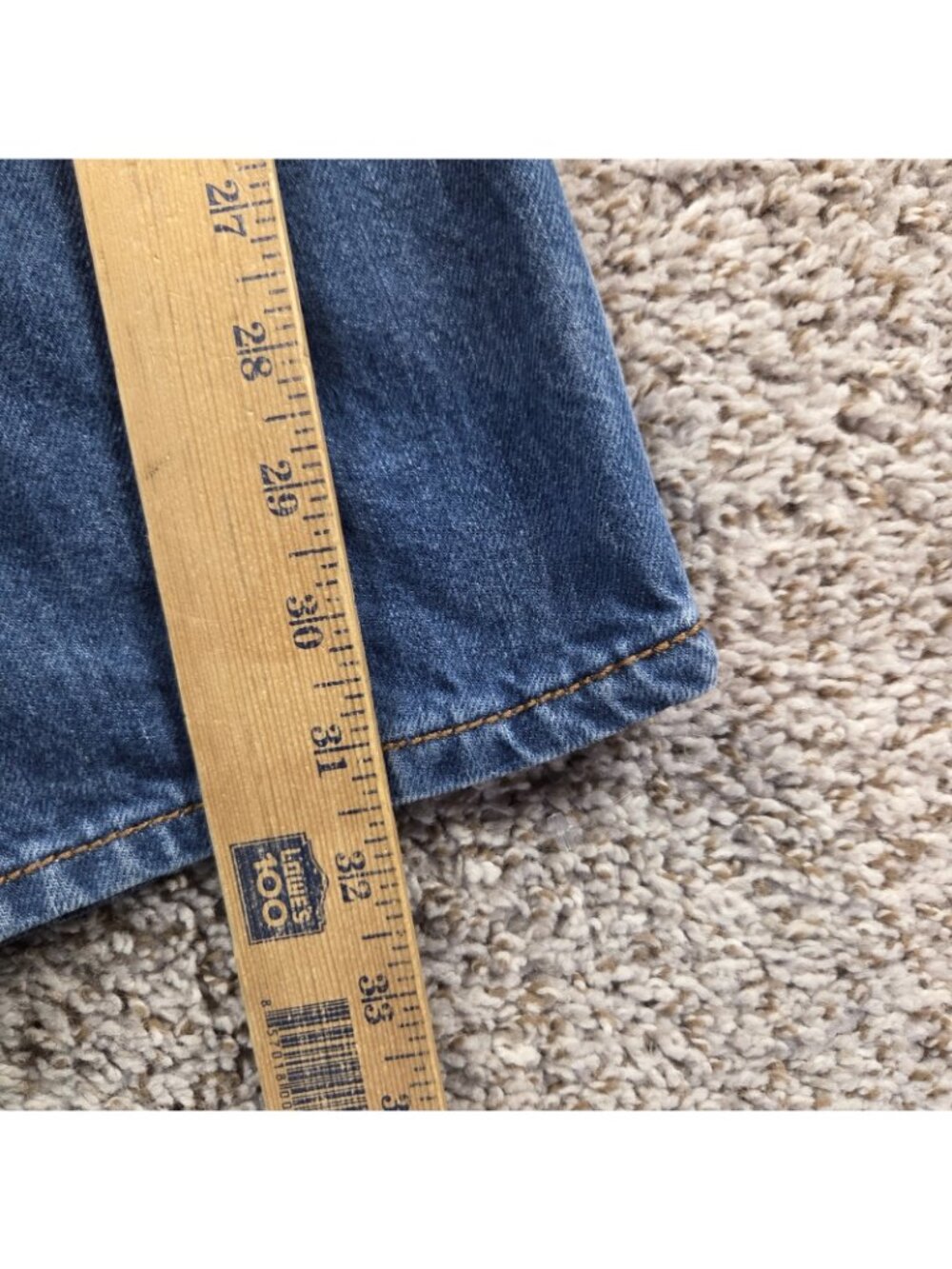 Levi's 508 Jeans 38x32 Regular Taper Blue Denim Dark Wash - Picture 4 of 6